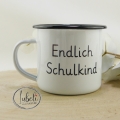 Bild 2 von Emaille-Becher Schulanfang #1